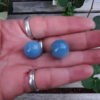 Aquamarine Sphere Duo w/ Morganite Chip Stones, Creativity, Intuition, Calming, Meditation Set - Image 9