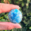 Blue Apatite Palm Stone XS, Manifestation, Spirit Guide Connection, Healthy Eating - Image 2