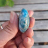 Blue Apatite Palm Stone XS, Manifestation, Spirit Guide Connection, Healthy Eating - Image 6