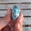Blue Apatite Palm Stone XS, Manifestation, Spirit Guide Connection, Healthy Eating - Image 7