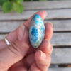 Blue Apatite Palm Stone XS, Manifestation, Spirit Guide Connection, Healthy Eating - Image 8
