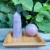 Lavender Rose Quartz Lovers' Combo, Love, Strength, Courage, Uplifting, Generator / Point, Sphere