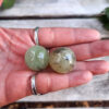 Prehnite w/ Epidote Sphere Duo, Meditation Set, Intuition, Spiritual Growth - Image 9