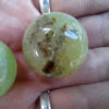Prehnite w/ Epidote Sphere Duo, Meditation Set, Intuition, Spiritual Growth - Image 8