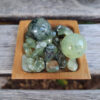 Prehnite w/ Epidote Sphere Duo Set, Meditation Set, Intuition, Spiritual Growth