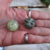 Prehnite w/ Epidote Sphere Duo Set, Meditation Set, Intuition, Spiritual Growth - Image 6