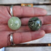 Prehnite w/ Epidote Sphere Duo Set, Meditation Set, Intuition, Spiritual Growth - Image 7
