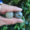 Prehnite w/ Epidote Sphere Duo Set, Meditation Set, Intuition, Spiritual Growth - Image 10