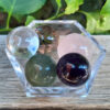 Quartz Mini Sphere Set, Clear, Smoky, Rose, Amethyst, Green Aventurine w/ Bowl - Image 4