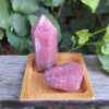 Rhodonite Point & Heart Combo, Deep Healing, Love, Trust, Altruism, Peace, Gifts