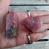 Rhodonite Point & Heart Combo, Deep Healing, Love, Trust, Altruism, Peace, Gifts - Image 6