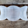 Selenite / Satin Spar Triple Moon Bowl, Clearing, Cleansing, Peace, Higher Realm Connection - Image 2
