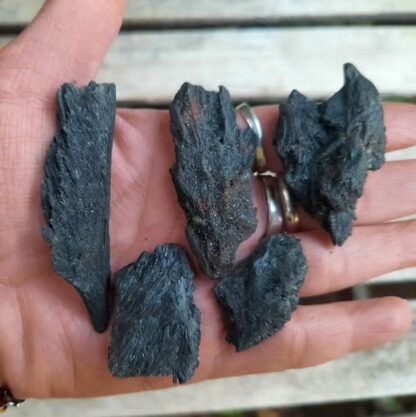 Natural Black Kyanite Spears Lot of 5, XS, Protection, Grounding, Clearing