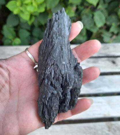 Natural Black Kyanite Spear, XL, Protection, Grounding, Clearing, Cut Cords