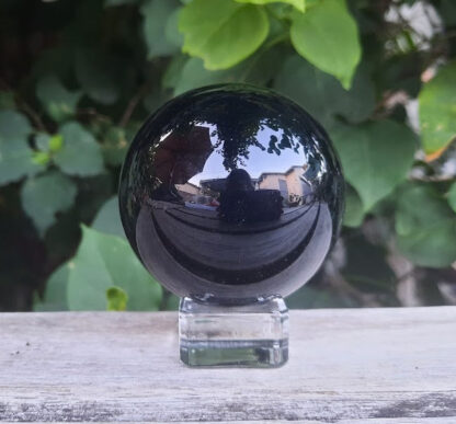 Black Obsidian Sphere, Protection, Detox, Inner Strength, Grounding, Clearing