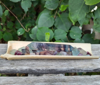 Rainbow Fluorite Double Terminated Wand Set, Soul Purpose, Intuition, Clarity