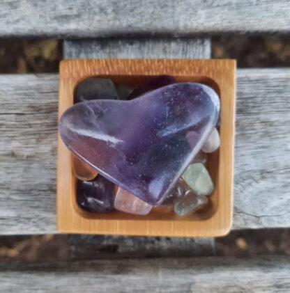 Fluorite Heart Set, Soul Purpose, Intuition, Source Connection, Clarity