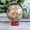 Ocean Jasper Sphere w/Caves Happiness, Joy, Uplifting, Healthier Habits, Release - Image 2