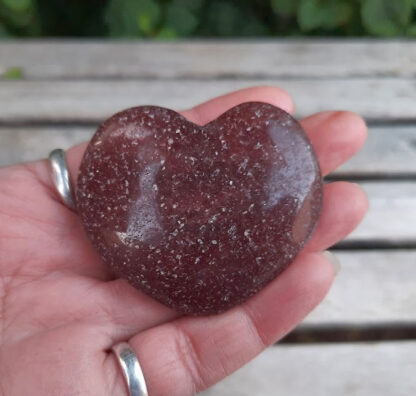 Strawberry Quartz Heart, Universal Love, Spiritual Self Alignment, Palm Stone
