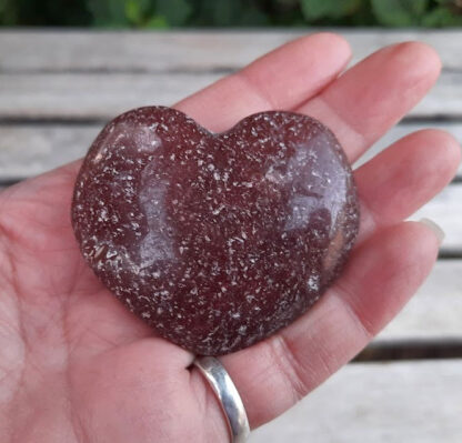 Strawberry Quartz Heart, Universal Love, Spiritual Self Alignment, Palm Stone