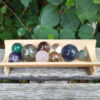 Mini Sphere Set, Fluorite, Dragonstone, 5 Quartzes, Unakite, Prehnite w/ Epidote