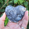 Larvikite Heart, Manifestation, Protection, Grounding, Stress Relief, Palm Stone - Image 3