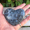 Larvikite Heart, Manifestation, Protection, Grounding, Stress Relief, Palm Stone - Image 4