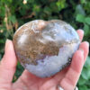Ocean Jasper Heart, Happiness, Joy, Uplifting, Healthier Habits, Palm Stone G - Image 2