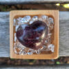 Rubellite Heart Set, Pink/Red Tourmaline, Reignite Your Passions, Courage, Clear Quartz Chip Stones