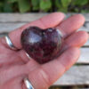 Rubellite Heart Set, Pink/Red Tourmaline, Reignite Your Passions, Courage, Clear Quartz Chip Stones
