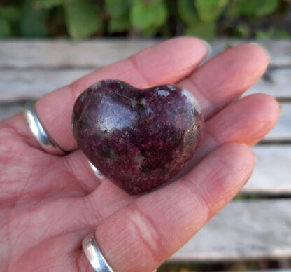 Rubellite Heart Set, Pink/Red Tourmaline, Reignite Your Passions, Courage, Clear Quartz Chip Stones