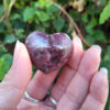 Rubellite Heart Set, Pink/Red Tourmaline, Reignite Your Passions, Courage, Clear Quartz Chip Stones - Image 9