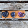 Sweet Dreams Combo, Lepidolite Heart, Amethyst Heart, Sodalite Tumble, Tray