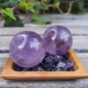 Amethyst Sphere Duo M, Meditation Set, Spiritual Awareness, Peace, Calming, Hope - Image 2