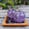 Amethyst Sphere Duo M, Meditation Set, Spiritual Awareness, Peace, Calming, Hope - Image 3