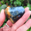 Blue & Golden Tiger’s Eye Heart, Manifestation, Intuition, Courage, Luck, Wealth