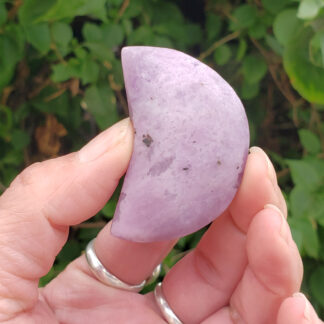Lepidolite Moon / Palm Stone, Stress Relief, Dream Recall, Higher Perspective