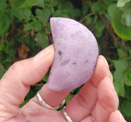 Lepidolite Moon / Palm Stone, Stress Relief, Dream Recall, Higher Perspective