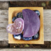 Sweet Dreams Combo, Lepidolite Moon, Amethyst Heart, Sodalite Chip Stones, Peace