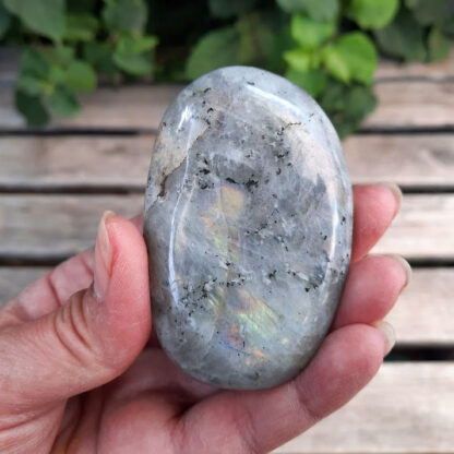 Labradorite Palm Stone, Transformation, Full Potential, Higher Realm Connection