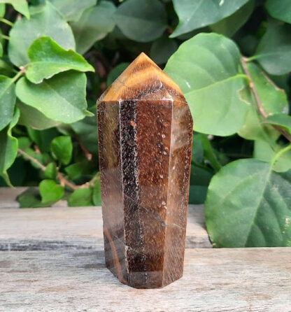 Tiger's Eye Generator S/Point/Tower, Mental Clarity, Courage, Luck, Wealth, Calming
