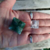 Green Aventurine Merkaba & Clear Quartz Cube Set, Abundance, Luck, Intuition, Higher Realms - Image 8