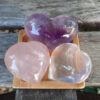 Quartz Heart Trio, Amethyst, Rose & Clear Quartz, Higher Wisdom, Love, Intuition - Image 2