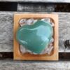 Green Aventurine Heart Set, Clear Quartz Chip Stones, Abundance, Growth