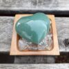 Green Aventurine Heart Set, Clear Quartz Chip Stones, Abundance, Growth
