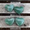 Green Aventurine Heart Set, Clear Quartz Chip Stones, Abundance, Growth - Image 3