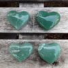 Green Aventurine Heart Set, Clear Quartz Chip Stones, Abundance, Growth - Image 2