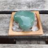 Green Aventurine Heart Set, Clear Quartz Chip Stones, Abundance, Growth