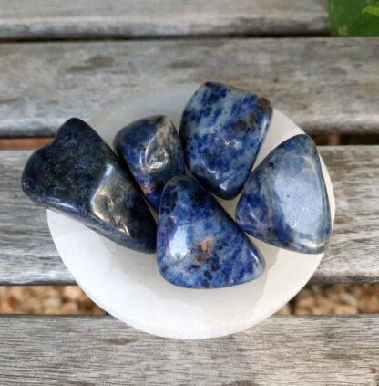 1 Large Sodalite Tumble, Peace, Restful Sleep, Heightened Intuition, Wisdom