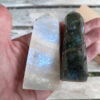Moonstone Obelisk & Labradorite Generator Duo, Transformation, Inner Growth